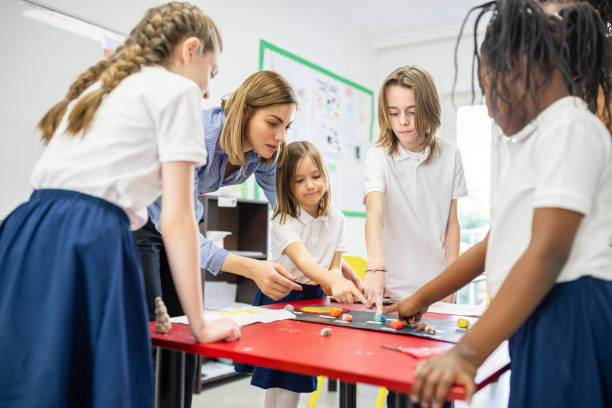 istock Primary School Teacher and Students In Classroom 1318805224