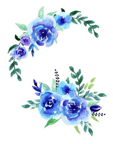 Ilustración de Ramo De Rosas Azules Dibujo A Mano Acuarela Fondo Aislado Y Blanco Elemento De Diseño Para Tarjetas De Invitaciones De Boda y más Vectores Libres de Derechos de Arte - Ilustración de Ramo De Rosas Azules Dibujo A Mano Acuarela Fondo Aislado Y Blanco Elemento De Diseño Para Tarjetas De Invitaciones De Boda y más Vectores Libres de Derechos de Arte -
