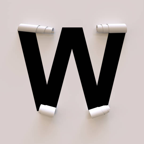istock Paper Cut Out and Roll up Typeface W 1318808522
