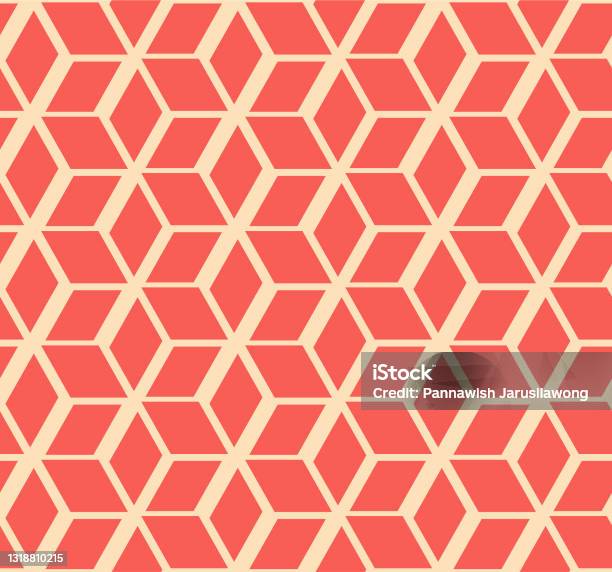 Japanese Cube Pattern Japanese Hexagon Cube Vector Seamless Pattern Stock Illustration ...