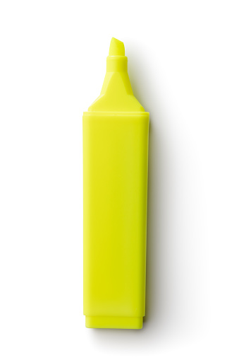 Office: Yellow\n Highlighter Isolated on White Background