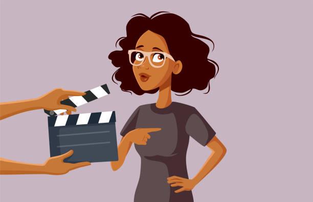 African Female Actor Filming On Set Stock Illustration - Download Image Now  - Television Industry, Reality TV, Movie - iStock