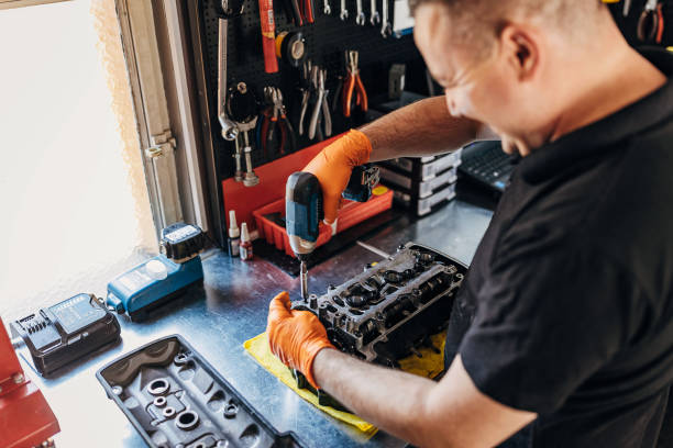 istock Male mechanic working in his workshop 1318821134