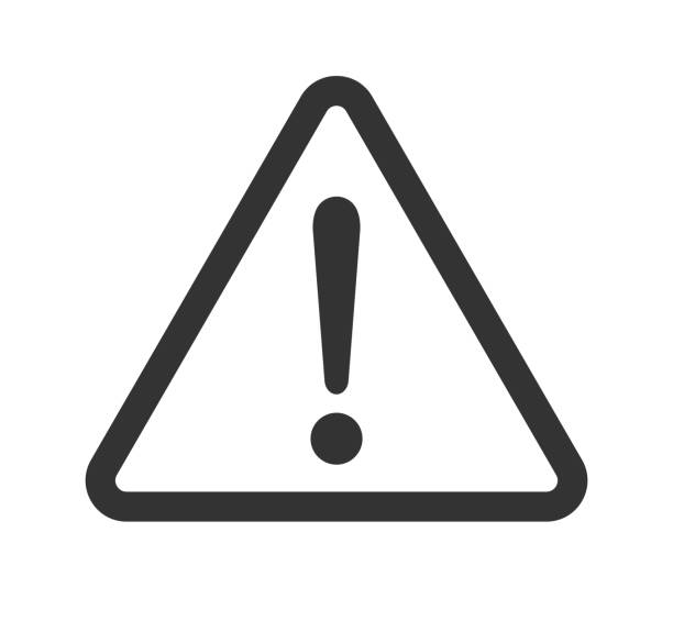 感嘆符ベクトルアイコン。警告と注意の三角形の符号。危険とエラーのロゴシンボル。アプリケーションと web インターフェイスのイメージ。クリップアートのシルエット。 - danger warning sign warning symbol exclamation point点のイラスト素材／クリップアート素材／マンガ素材／アイコン素材