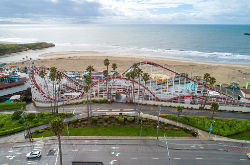 Santa Cruz Beach Boardwalk’s vintage rides and 1911 Looff Carousel and the Giant Dipper roller coaster.