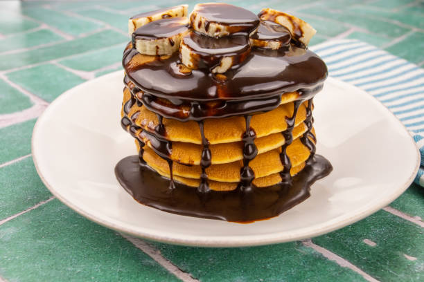istock chocolate banana pancakes 1318832241