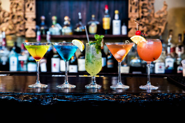 istock cocktails drinks on the bar 1318832660