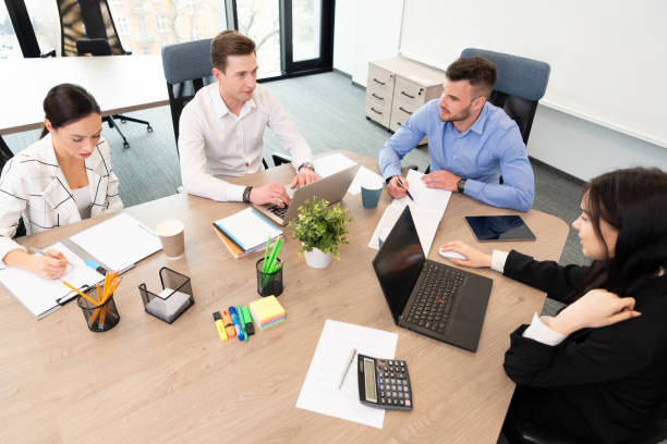 istock Business people at work, meeting concept 1318833354