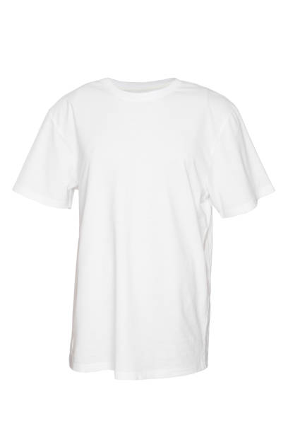 istock white t-shirt on white isolated background with place for text. Mockup template for adding your content. 1318835217