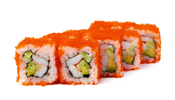 istock Japanese Cuisine Sushi Roll on a white background 1318835945