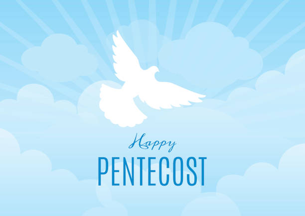 happy pentecost vektor - pfingsten stock-grafiken, -clipart, -cartoons und -symbole