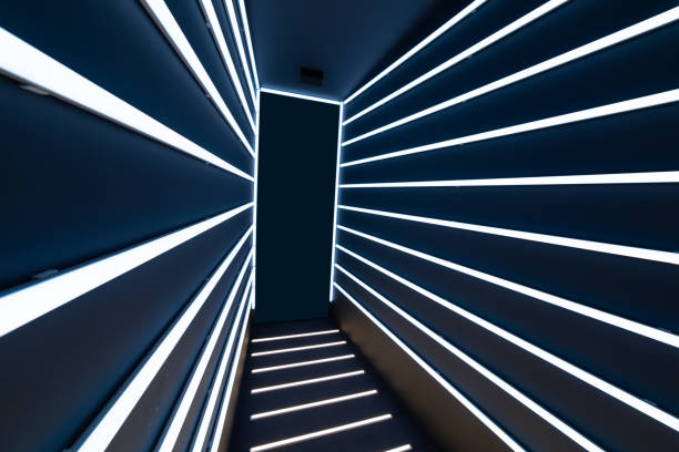 istock abstract corridor with fluorescent tube lights 1318838836