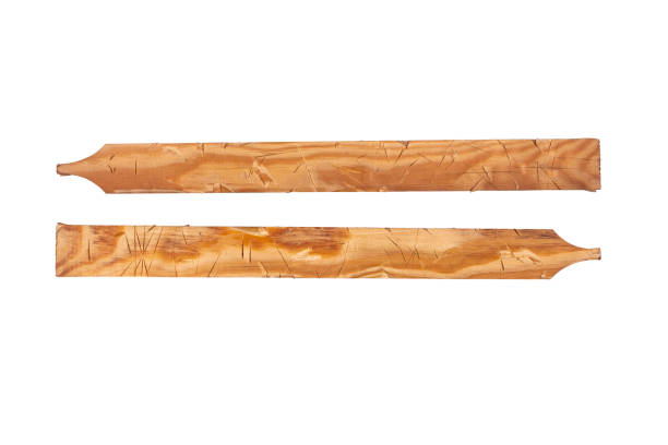 istock Two wooden slats isolated on a white background. 1318841459