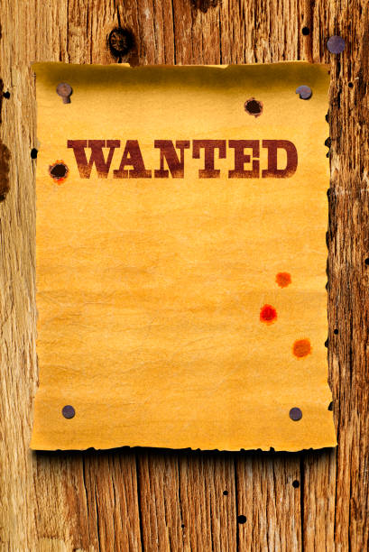 procurado - wanted poster paper wild west burnt - fotografias e filmes do acervo