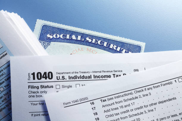 istock Social Security And Taxes 1318860422