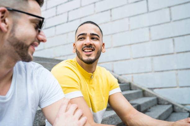 istock Gay couple spending time together. 1318861161