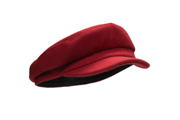 istock Female red hat with a visor isolated on white background. 1318864484
