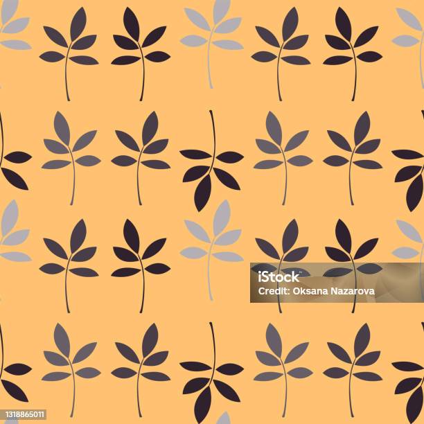 Simple Branch Seamless Pattern Vector Cartoon Illustartion Stock ...
