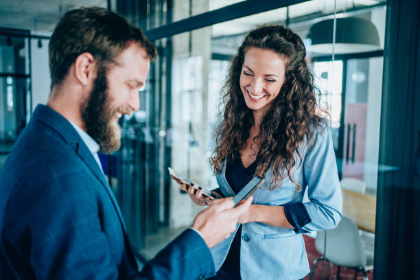 istock Business conversation in the office. 1318865068