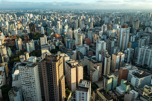 Cityscape view of the city center. Sao Paulo, Brazil.