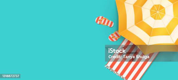 Summer Beach Concept Summer Holidays Design Template For Promo Poster Web Banner Social Media And Mobile Apps Stock Illustration - Download Image Now