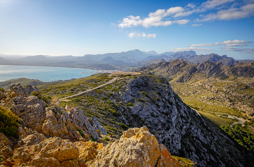 The Serra de Tramuntana (Sierra de Tramontana) is a mountain range running southwest–northeast which forms the northern backbone of the Spanish island of Mallorca.