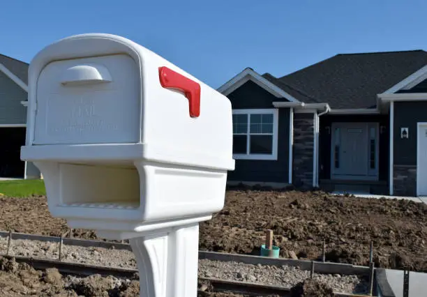 New mailbox for a new address why new home is being constructed