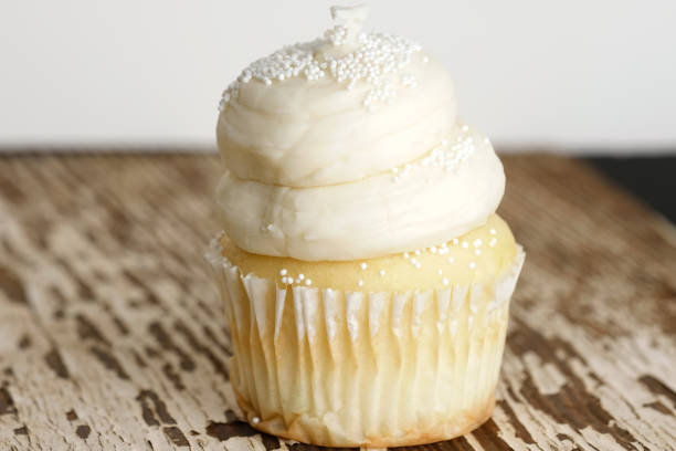 Vanilla cupcake with frosting
