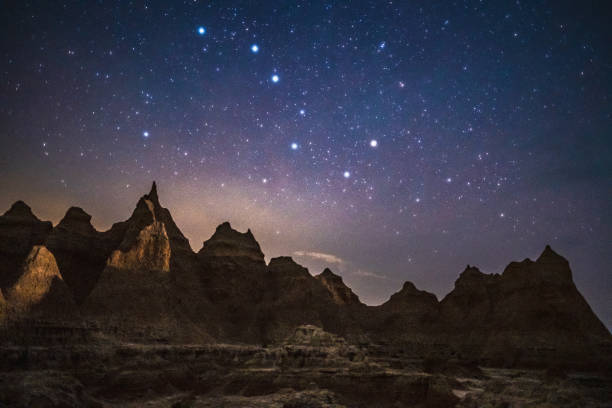 the badlands sd, big dipper - badlands nationalpark stock-fotos und bilder