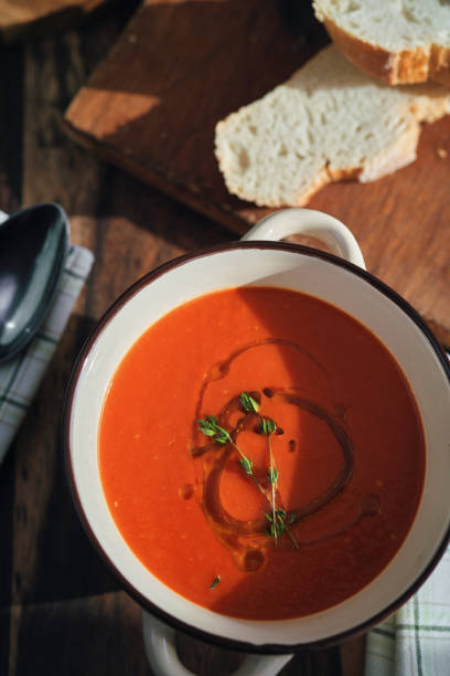 istock Creamy Tomato Soup with Olive Oil and Thyme 1318888900