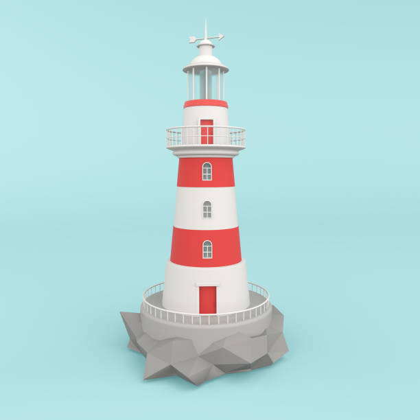 istock 3d render illustration of lighthouse. 1318893018