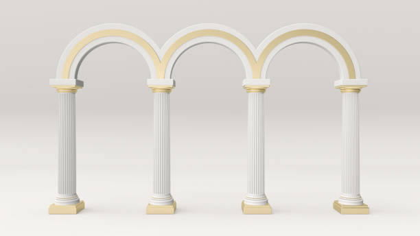 istock 3d render illustration of colonnade. 1318893165