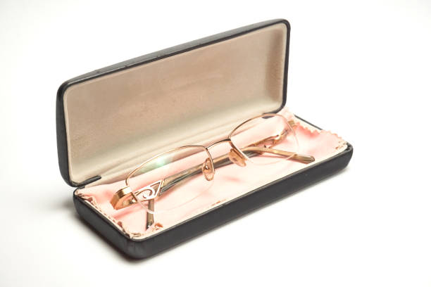 istock Glasses in a case on a light background. 1318895194