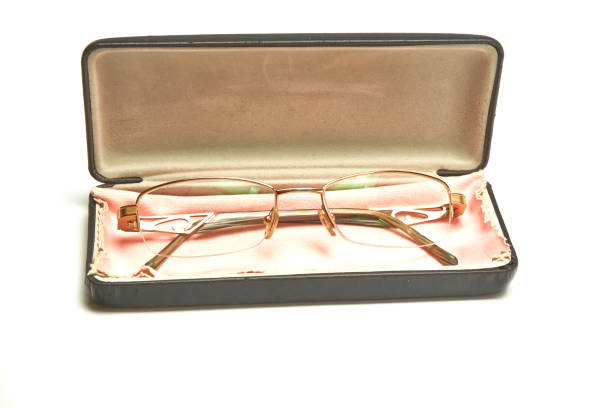 istock Glasses in a case on a light background. 1318895240