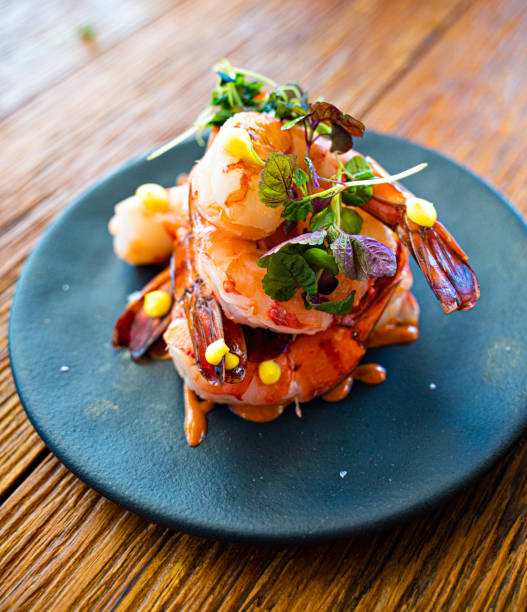 istock Giant Shrimp with red sauce 1318898113