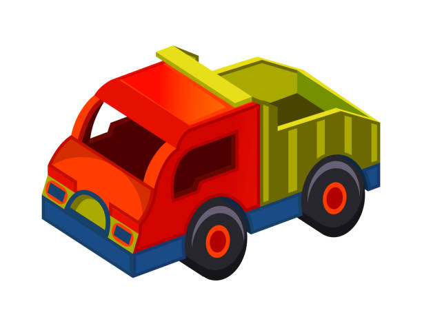 istock Toy truck isolated on white background vector illustration 1318899623