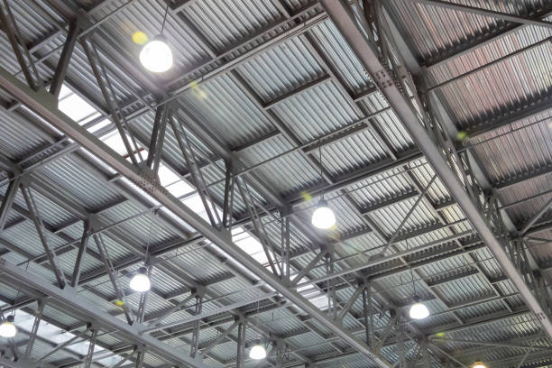 istock Pavilion ceiling with lights on, indoor view 1318900839