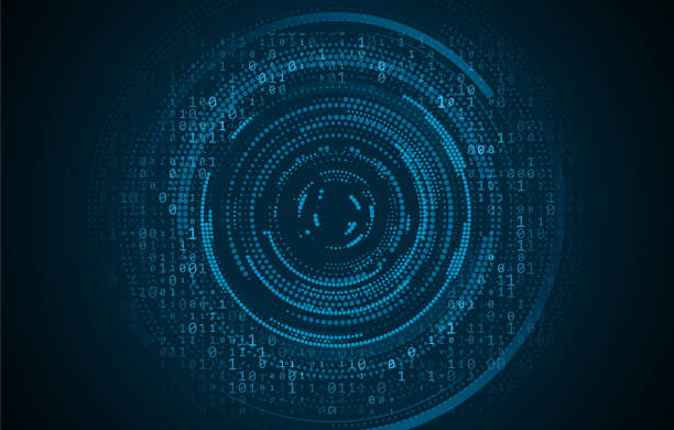 abstrakcyjne tło techniczne - binary code stock illustrations