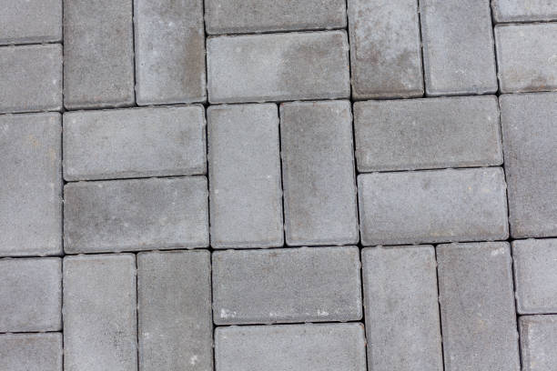 istock Background of gray stone paving slabs. Full frame 1318914197