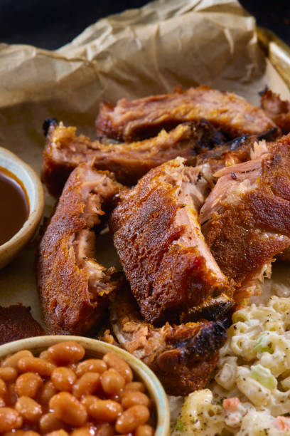 istock Smoked, Dry Rubbed Pork Ribs Plater 1318918702