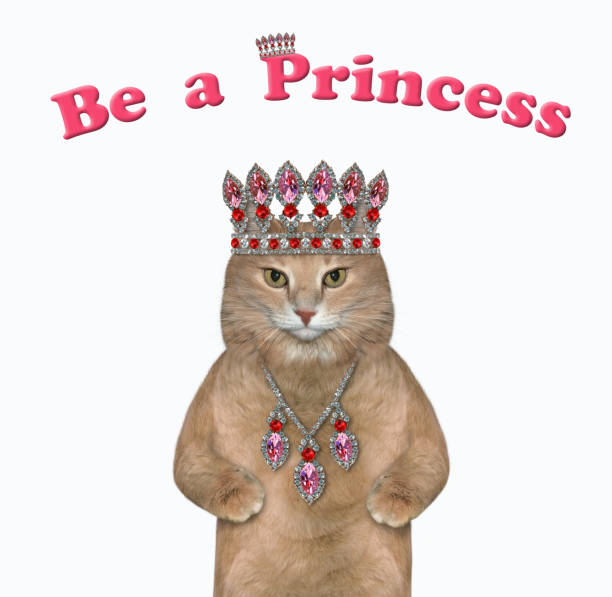 istock Cat ginger wears diadem 1318919587