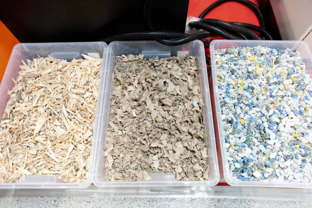 istock Fractions of recyclable materials after recycling 1318920026