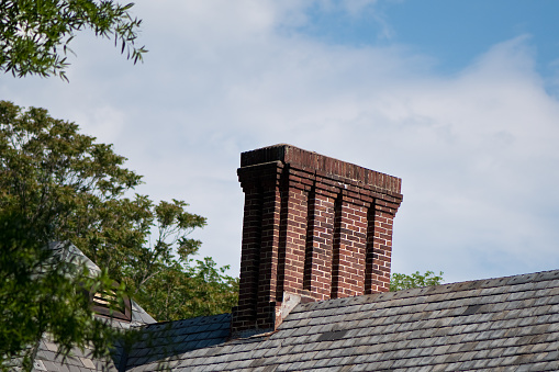 Brick Chimney - Colonial Style Construction