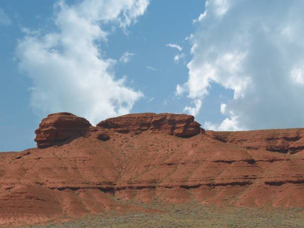Red hills with beautiful formations along North Fork Highway, Wyoming.