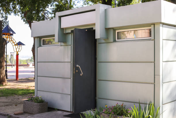 istock small building in the park. Restroom 1318927903