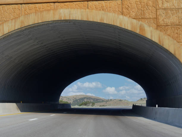 istock Land bridge across nterstate 80 in Nevada 1318928247