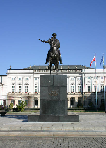 istock Prince Jozef Poniatowski monument in front of the Radziwill Pala 131892978
