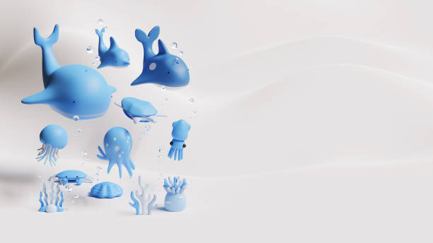 istock World Oceans Day Landing Page Template With Sea Creatures 3D Rendering 1318933142