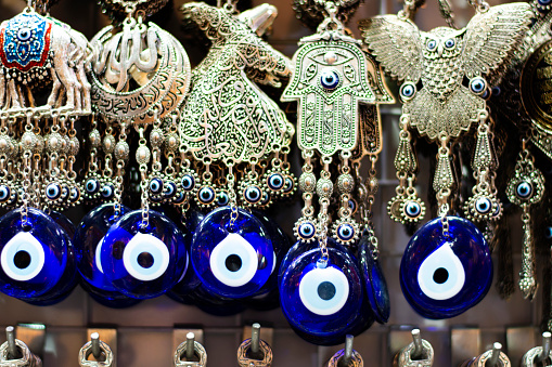 Traditional Turkish amulet Evil blue eye 
Asia, Cappadocia, Greece, Istanbul, Syria