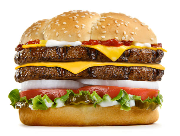 Shots of different Burger sandwiches styles images are retouched and styled